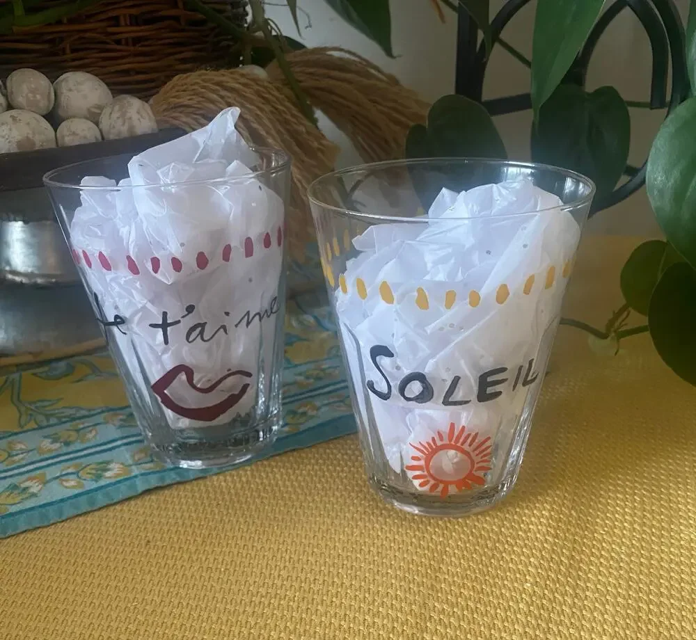 Anthropologie Hôtel Magique Je T’aime Soleil Drinking Glasses Set of 2